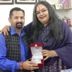 23rd Aug 2019 Honored By Padam Sree Usha ji Uthapp Studio.